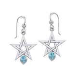 Five-Pointed Star Spirit Silver Earrings with Gemstone TER2035