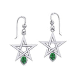 Five-Pointed Star Spirit Silver Earrings with Gemstone TER2035