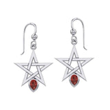 Five-Pointed Star Spirit Silver Earrings with Gemstone TER2035