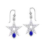 Five-Pointed Star Spirit Silver Earrings with Gemstone TER2035