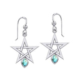 Five-Pointed Star Spirit Silver Earrings with Gemstone TER2035