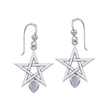 Five-Pointed Star Spirit Silver Earrings with Gemstone TER2035