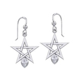 Five-Pointed Star Spirit Silver Earrings with Gemstone TER2035