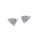 Dragon Wings with Celtic Design Silver Post Earrings TER2036 - Jewelry