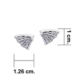 Dragon Wings with Celtic Design Silver Post Earrings TER2036 - Jewelry