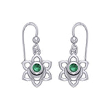 Svadhisthana Sacral Chakra Sterling Silver Earrings with Gemstone TER2037