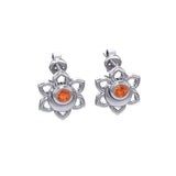 Svadhisthana Sacral Chakra Sterling Silver Post Earrings with Gemstone TER2038 - Jewelry