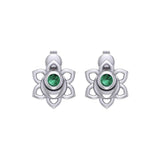 Svadhisthana Sacral Chakra Sterling Silver Post Earrings with Gemstone TER2038 - Jewelry