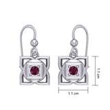 Muladhara Root Chakra Sterling Silver Earrings TER2039 - Jewelry