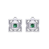 Muladhara Root Chakra Sterling Silver Post Earrings TER2040 - Jewelry