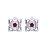 Muladhara Root Chakra Sterling Silver Post Earrings TER2040 - Jewelry