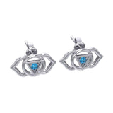 Ajna Third Eye Chakra Sterling Silver Post Earrings TER2042 - Jewelry