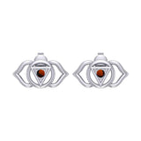 Ajna Third Eye Chakra Sterling Silver Post Earrings TER2042 - Jewelry