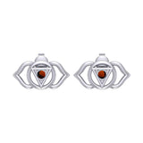 Ajna Third Eye Chakra Sterling Silver Post Earrings TER2042