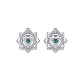 Manipura Solar Plexus Chakra Sterling Silver Post Earrings TER2043