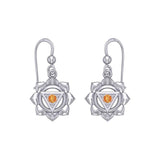 Manipura Solar Plexus Chakra Sterling Silver Earrings TER2044 - Jewelry