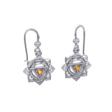 Manipura Solar Plexus Chakra Sterling Silver Earrings TER2044