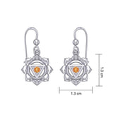 Manipura Solar Plexus Chakra Sterling Silver Earrings TER2044 - Jewelry