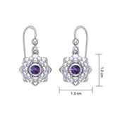 Sahasrara Crown Chakra Sterling Silver Earrings TER2045 - Jewelry