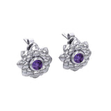 Sahasrara Crown Chakra Sterling Silver Post Earrings TER2046 - Jewelry