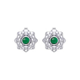 Sahasrara Crown Chakra Sterling Silver Post Earrings TER2046 - Jewelry