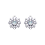 Sahasrara Crown Chakra Sterling Silver Post Earrings TER2046 - Jewelry