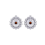 Anahata Heart Chakra Sterling Silver Post Earrings TER2048 - Jewelry