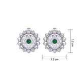 Anahata Heart Chakra Sterling Silver Post Earrings TER2048 - Jewelry