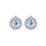 Vishuddha Throat Chakra Sterling Silver Post Earrings TER2050