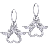 Dragon’s power of two ~ Sterling Silver Jewelry Hoop Earrings TER2097
