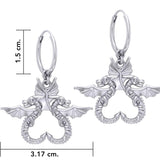 Dragon’s power of two ~ Sterling Silver Jewelry Hoop Earrings TER2097 - Jewelry