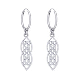 Celtic Entwined Hoop Sterling Silver Earrings TER2098