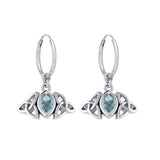 A Beautiful Tribute ~ Celtic Trinity Knot Silver Hoop Earrings TER2101 - Jewelry