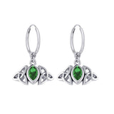 A Beautiful Tribute ~ Celtic Trinity Knot Silver Hoop Earrings TER2101 - Jewelry