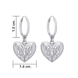 Eternal Heart Celtic Knots Silver Hoop Earrings TER2104