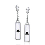 Power Triangle Silver Earrings TER215