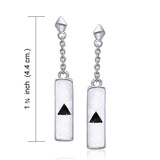 Power Triangle Silver Earrings TER215 - Jewelry