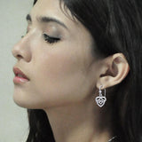 Celtic Infinity Knotwork Heart Silver Earrings TER2159 - Jewelry