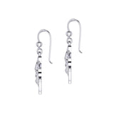 The Manta Ray Silver Earrings with Claddagh Symbol TER2167 - Jewelry