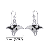 The Manta Ray with Yin Yang Symbol Silver Earring TER2168