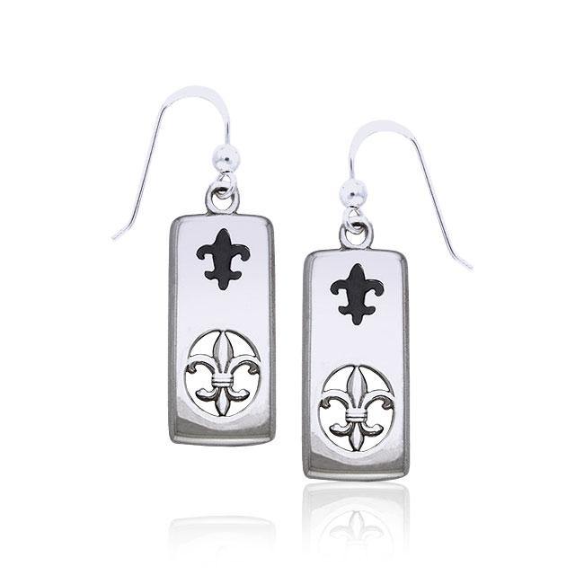 Fleur De Lis Silver Earrings TER221