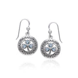 Celtic Knotwork Silver Shamrock Earrings TER227 - Jewelry