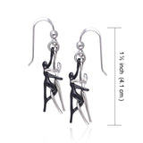 Yin Yang Lovers Silver Earrings TER232 - Jewelry