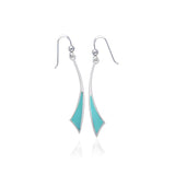 Triangle Cabochon Silver Earrings TER357 - Jewelry