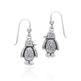 Silver Penguin Earrings TER362