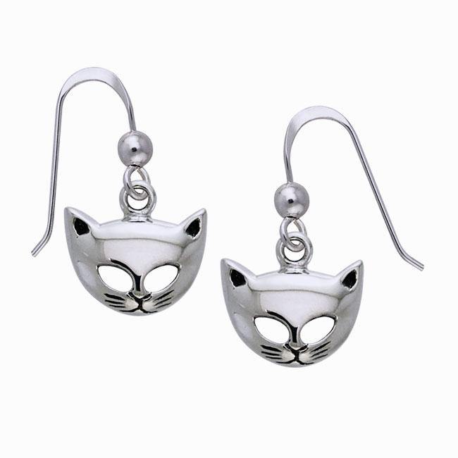 Cat Mask Earrings TER363 - Jewelry