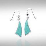 Trillion Flat Cabochon Earrings TER437 - Jewelry