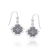 Celtic Knotwork Clover Silver Earrings TER466