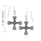 Celtic Cross of the Spirit Silver Earrings TER468 - Jewelry