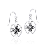 Celtic Tribal Knotwork Cross Silver Earrings TER469 - Jewelry